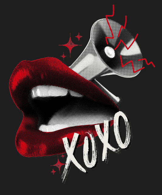 Lipstick Kiss XOXO - DTF Ready to Press - Heat Press Transfer