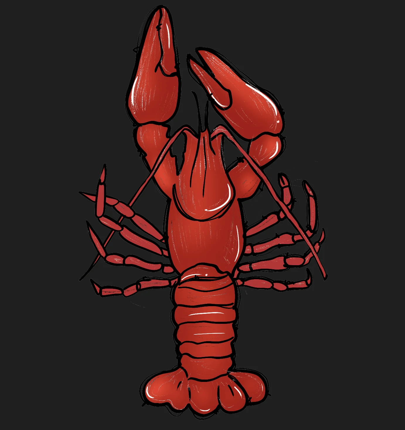 Lobster Graphic - DTF Ready to Press - Heat Press Transfer