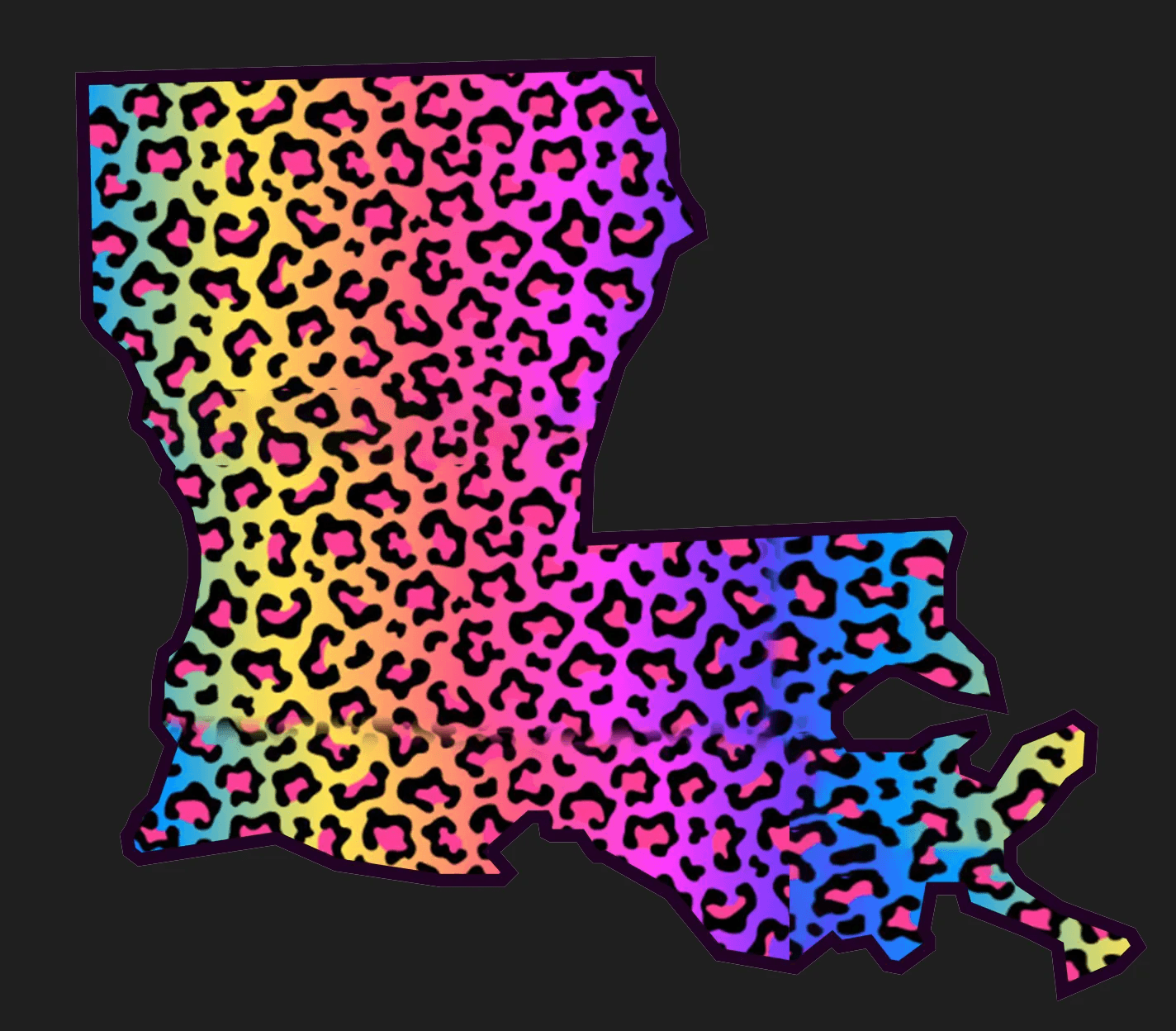 Louisiana Leopard Print - DTF Ready to Press - Heat Press Transfer