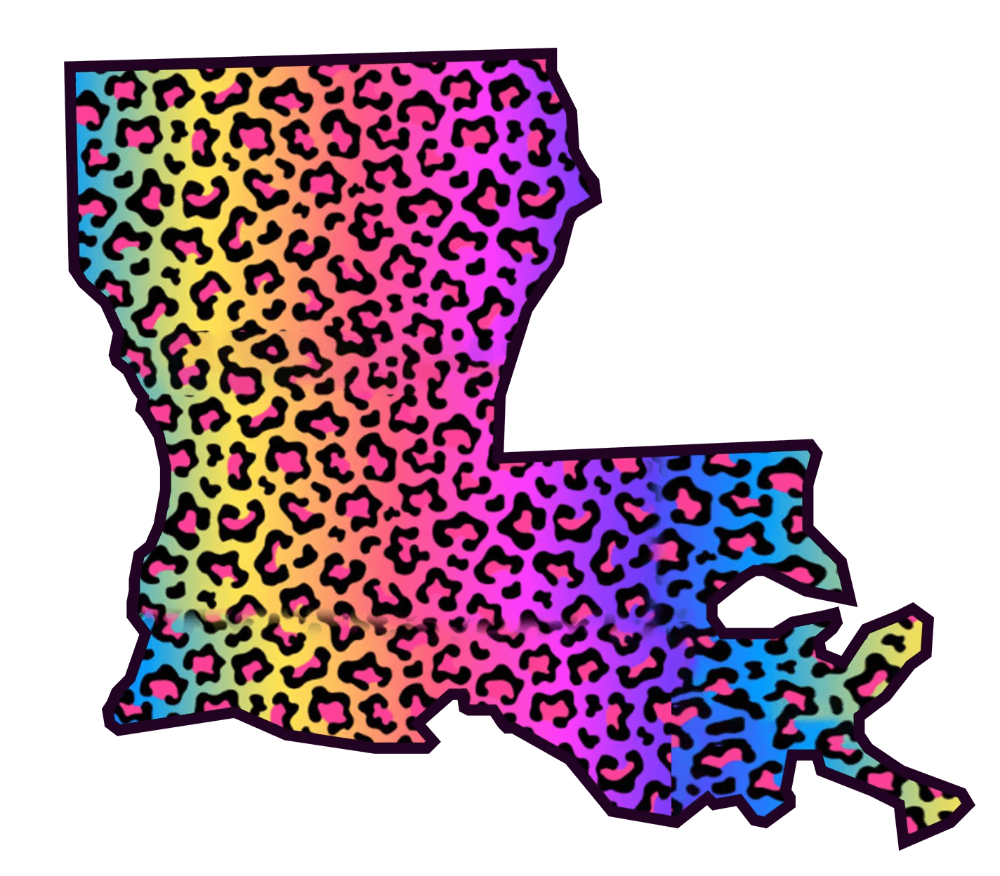 Louisiana Leopard Print - DTF Ready to Press - Heat Press Transfer