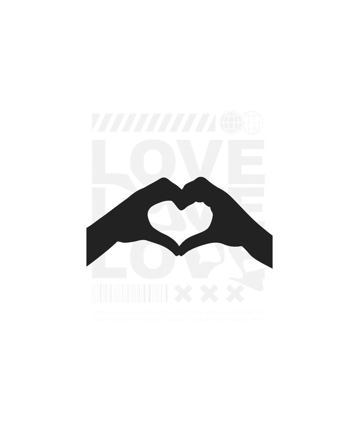 Love Clasp Hands - DTF Ready to Press (original)