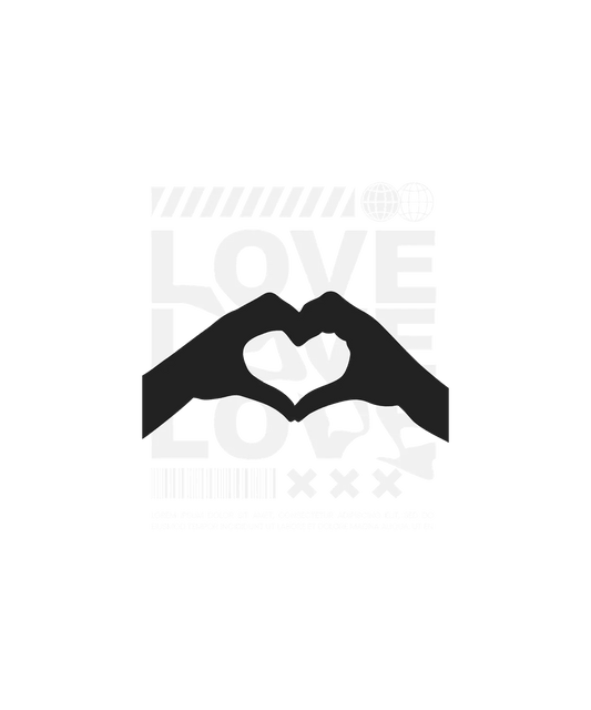 Love Clasp Hands - DTF Ready to Press - Heat Press Transfer