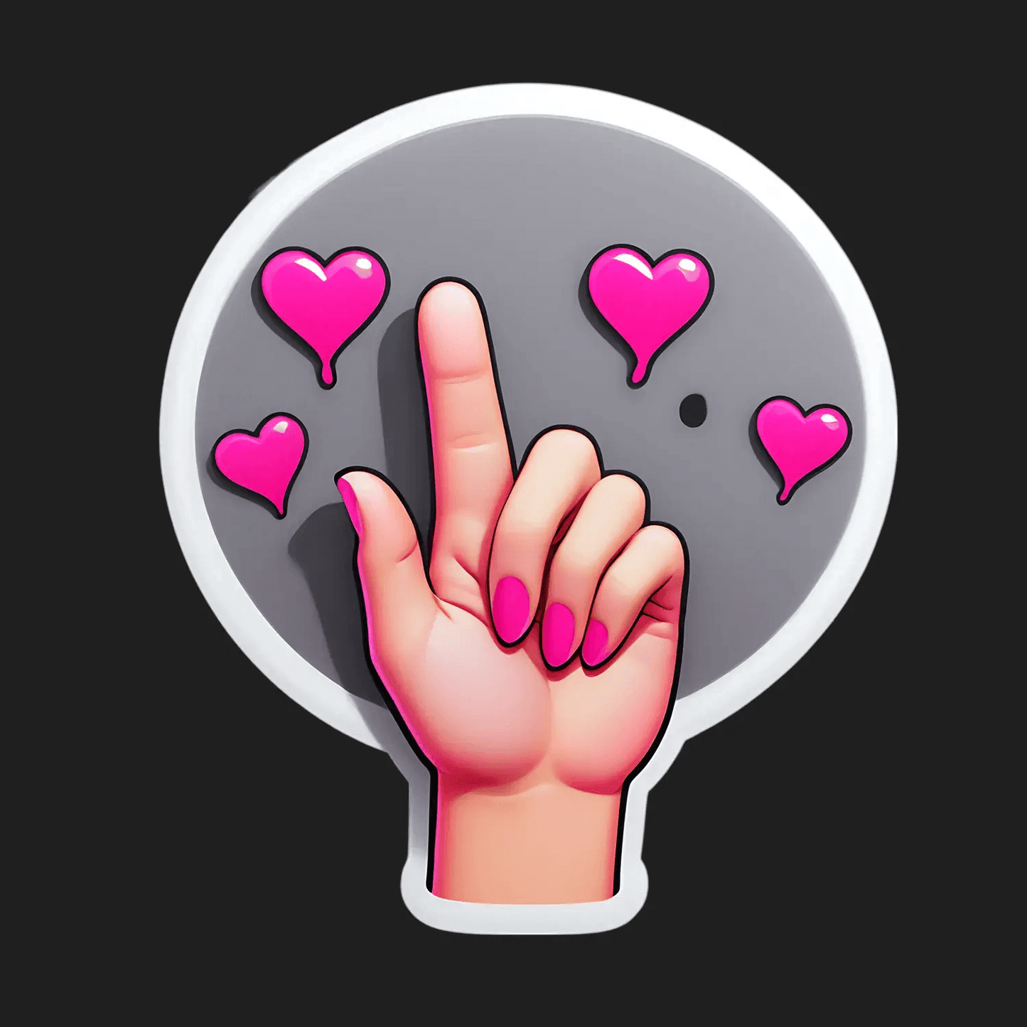 Love Gesture - Sticker - Heat Press Transfer