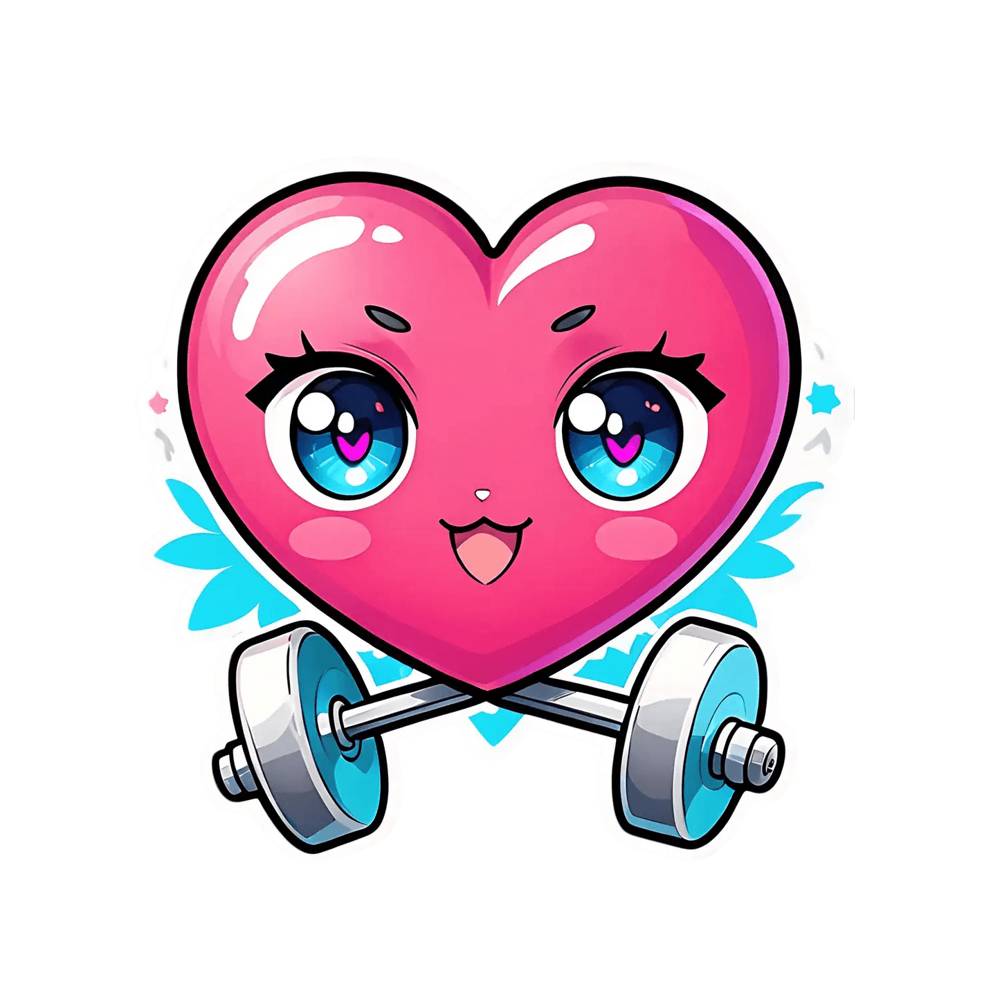 Love Heart Sticker - Cute Angelic Design - Heat Press Transfer
