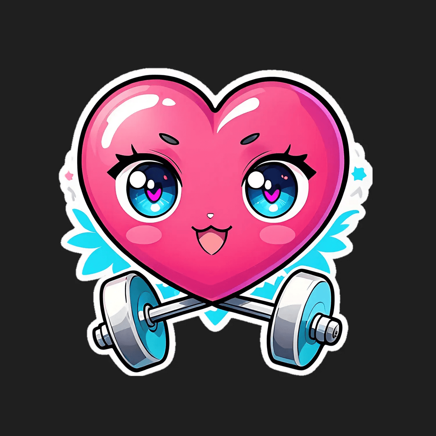 Love Heart Sticker - Cute Angelic Design - Heat Press Transfer