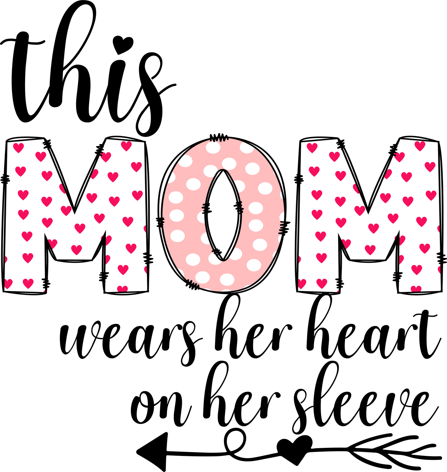 Lovely Mom Design - DTF Ready To Press - Heat Press Transfer