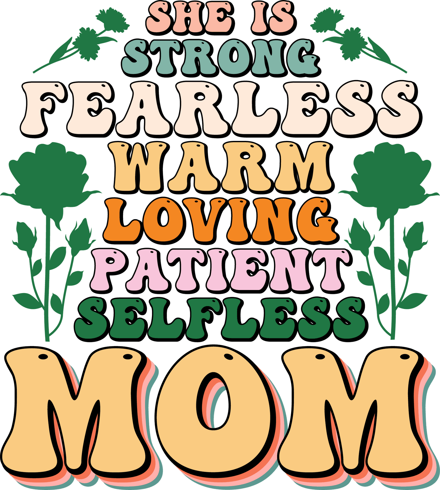Loving Mom Design - DTF Ready To Press - Heat Press Transfer