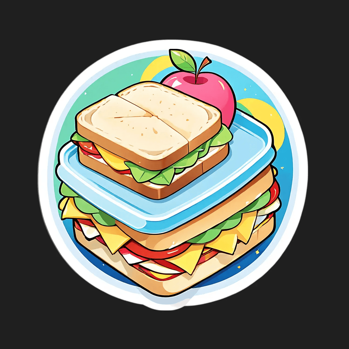 Lunch Box Delight - Sticker - Heat Press Transfer