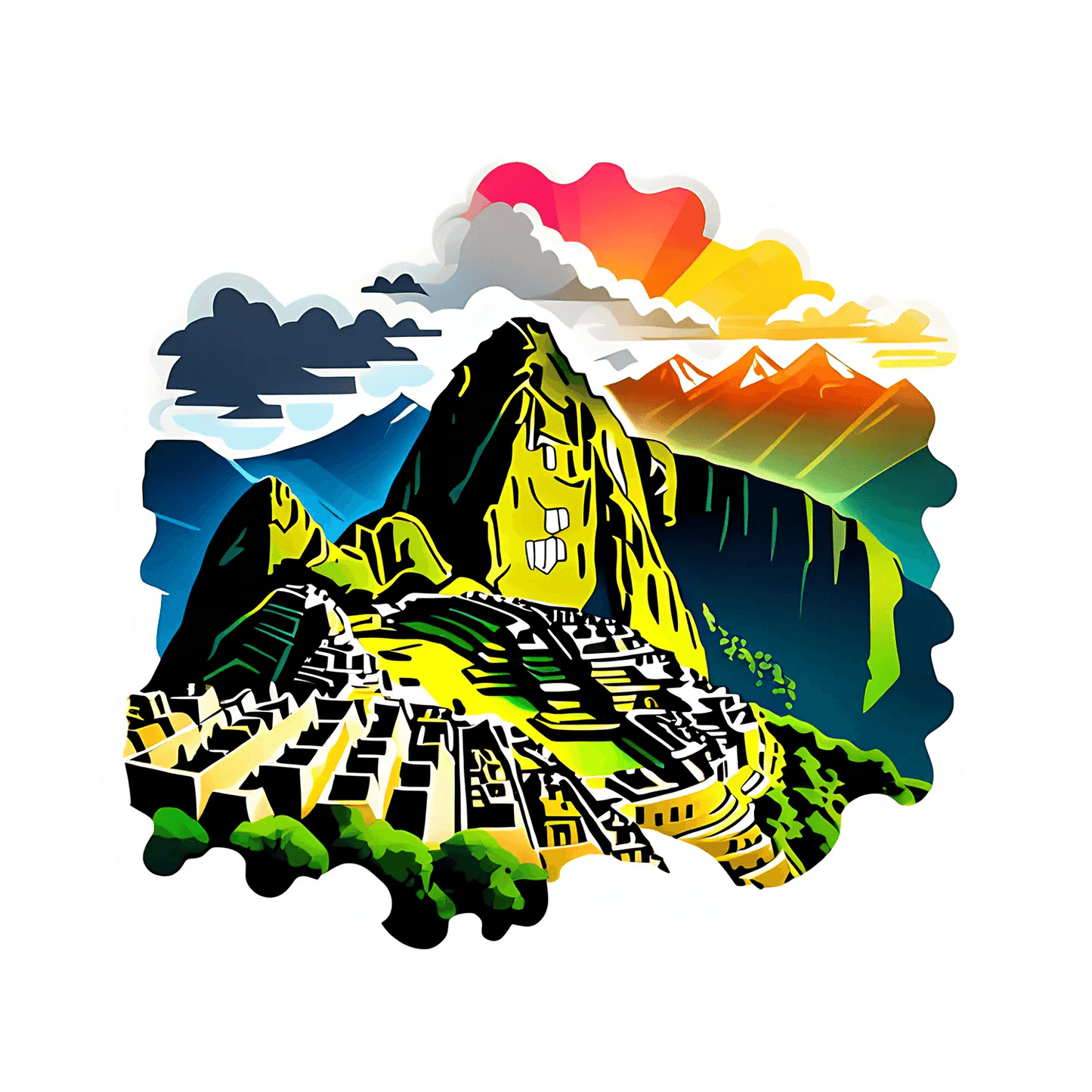 Machu Picchu - Sticker - Heat Press Transfer
