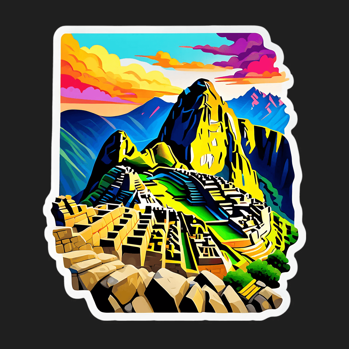 Machu Picchu Sunrise - Sticker - Heat Press Transfer