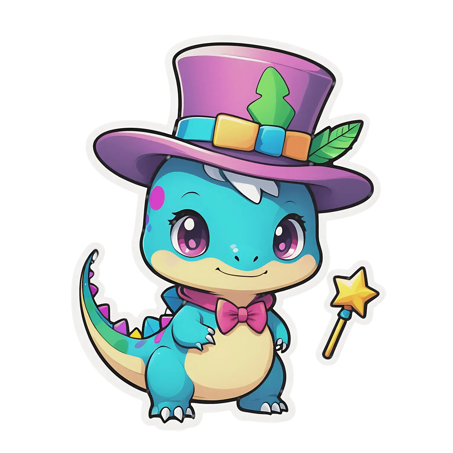 Magical Dinosaur - Cute Sticker - Heat Press Transfer
