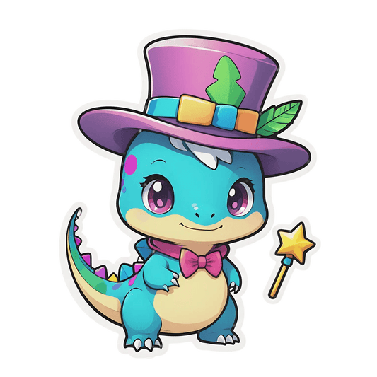 Magical Dinosaur - Cute Sticker - Heat Press Transfer