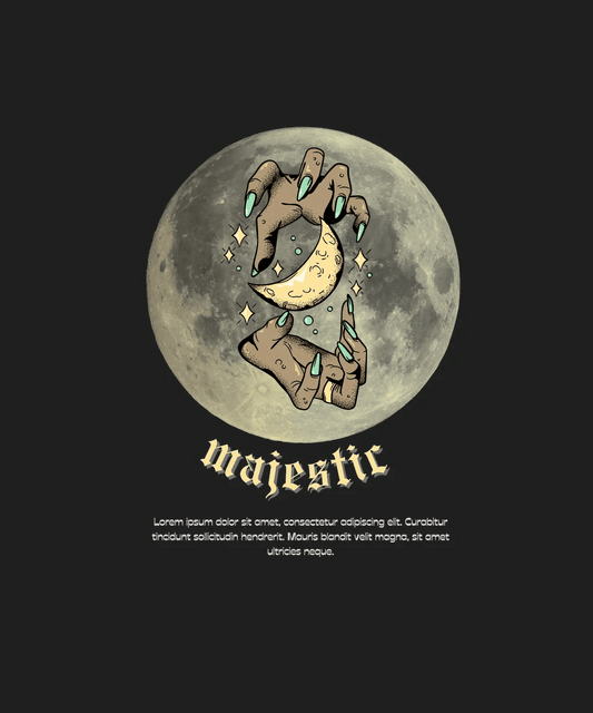 Majestic Moon - DTF Ready to Press - Heat Press Transfer