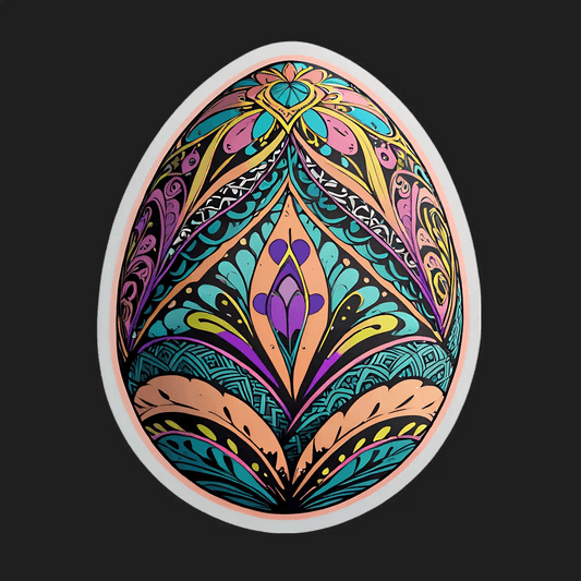 Mandala Art Sticker - Colorful UV DTF Design - Heat Press Transfer