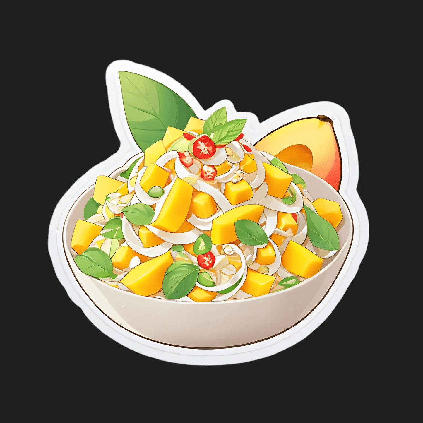 Mango Salad Bowl - Sticker - Heat Press Transfer