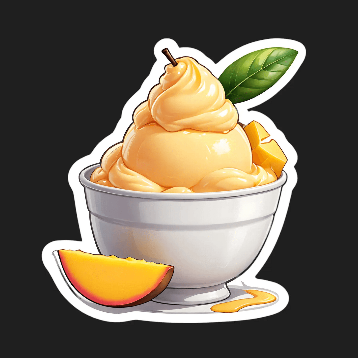 Mango Sorbet Delight - Sticker - Heat Press Transfer