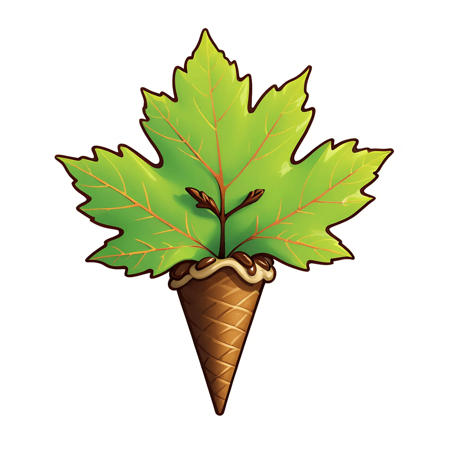 Maple Ice Cream Sticker - UV DTF - Heat Press Transfer
