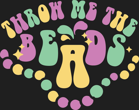 Mardi Gras Beads - DTF Ready to Press - Heat Press Transfer