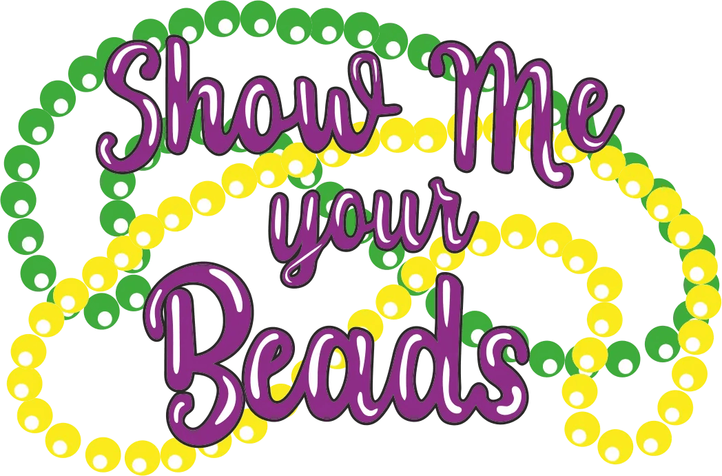 Mardi Gras Beads - DTF Ready to Press - Heat Press Transfer