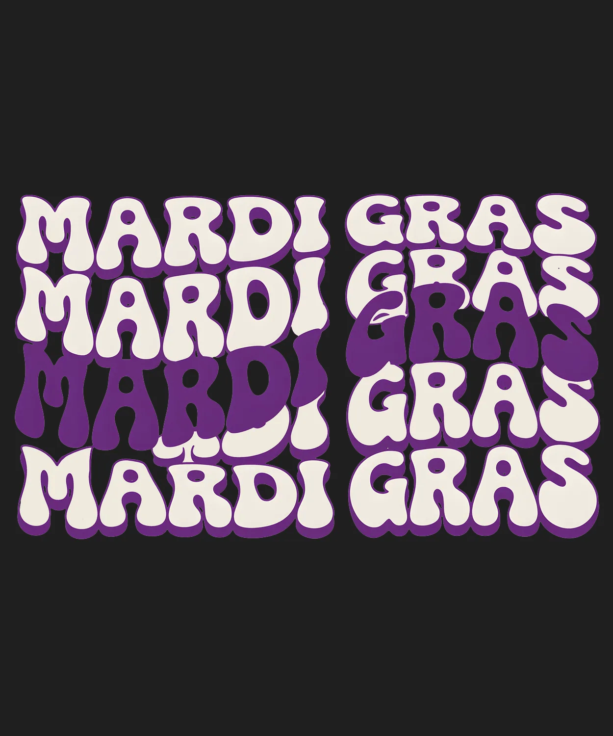 Mardi Gras Celebration - DTF Ready to Press - Heat Press Transfer