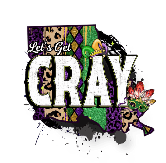 Mardi Gras Craze - DTF Ready to Press - Heat Press Transfer