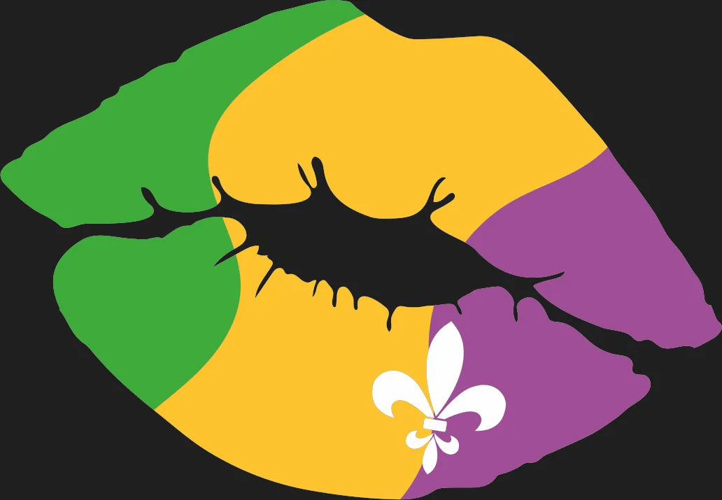 Mardi Gras Fist - DTF Ready to Press - Heat Press Transfer