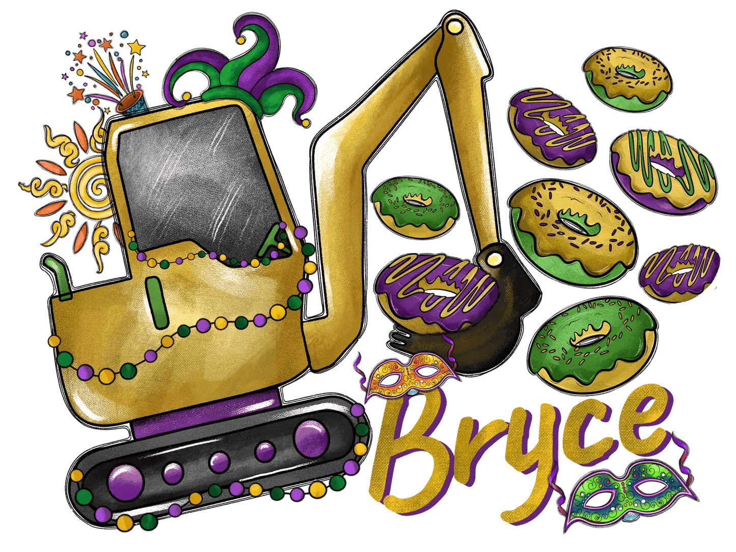 Mardi Gras Fun - DTF Ready to Press - Heat Press Transfer