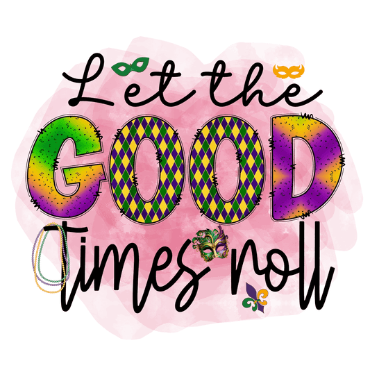 Mardi Gras Fun - DTF Ready to Press - Heat Press Transfer