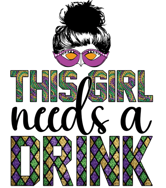 Mardi Gras Fun - DTF Ready to Press - Heat Press Transfer