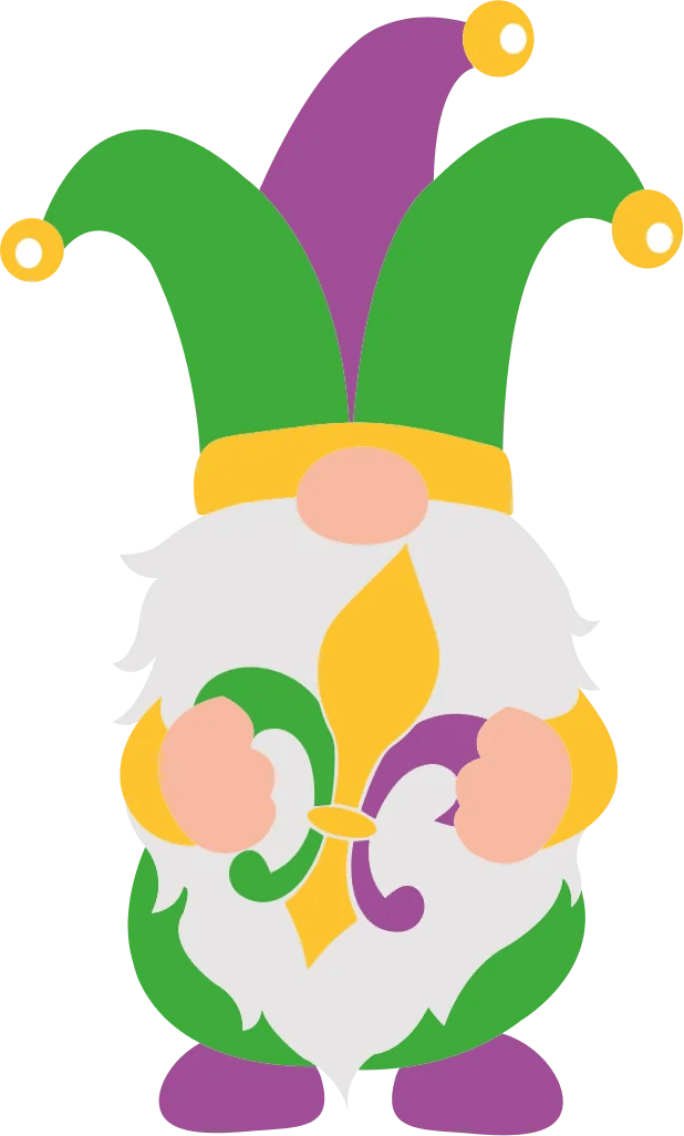 Mardi Gras Jester - DTF Ready to Press - Heat Press Transfer