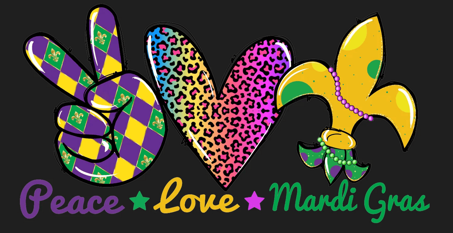 Mardi Gras Magic - DTF Ready to Press - Heat Press Transfer