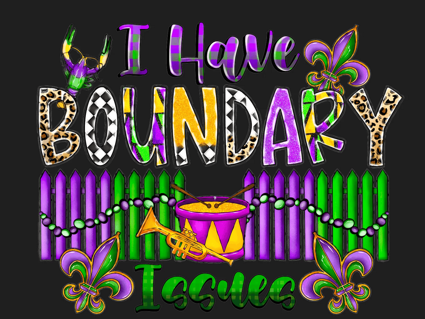 Mardi Gras Magic - DTF Ready to Press - Heat Press Transfer
