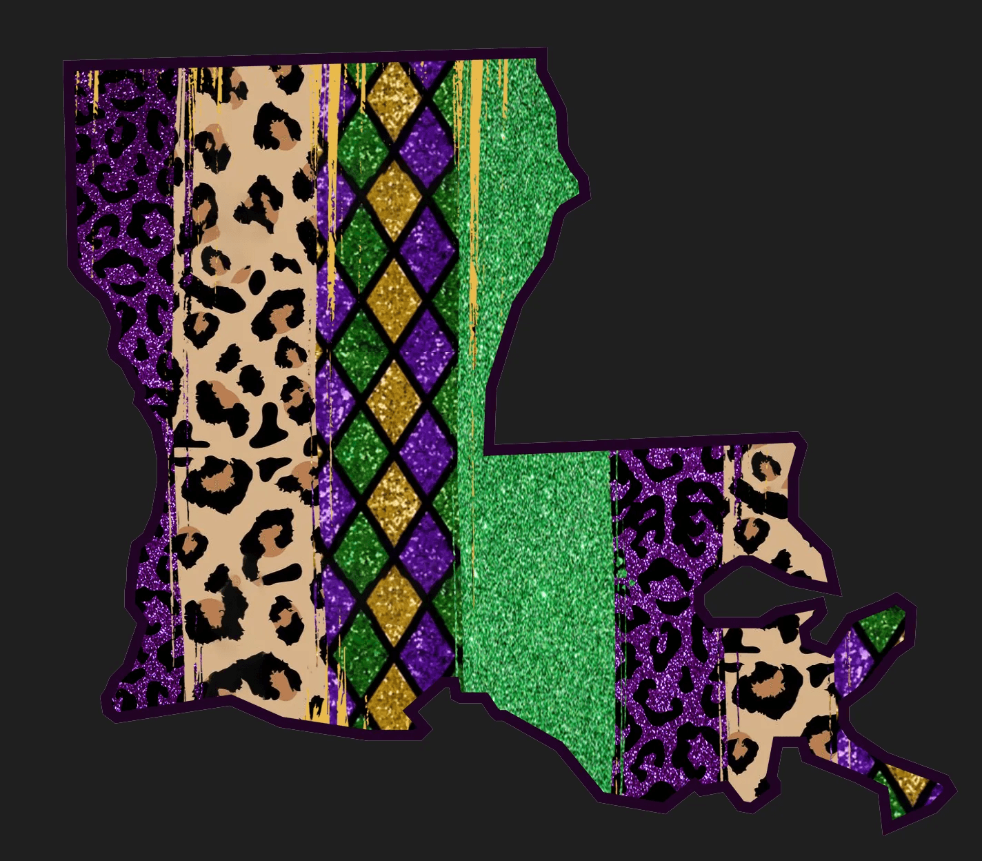 Mardi Gras Magic - DTF Ready to Press - Heat Press Transfer