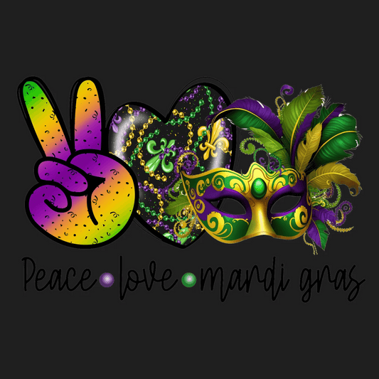 Mardi Gras Magic - DTF Ready to Press - Heat Press Transfer