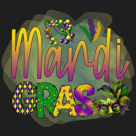 Mardi Gras Magic - DTF Ready to Press - Heat Press Transfer