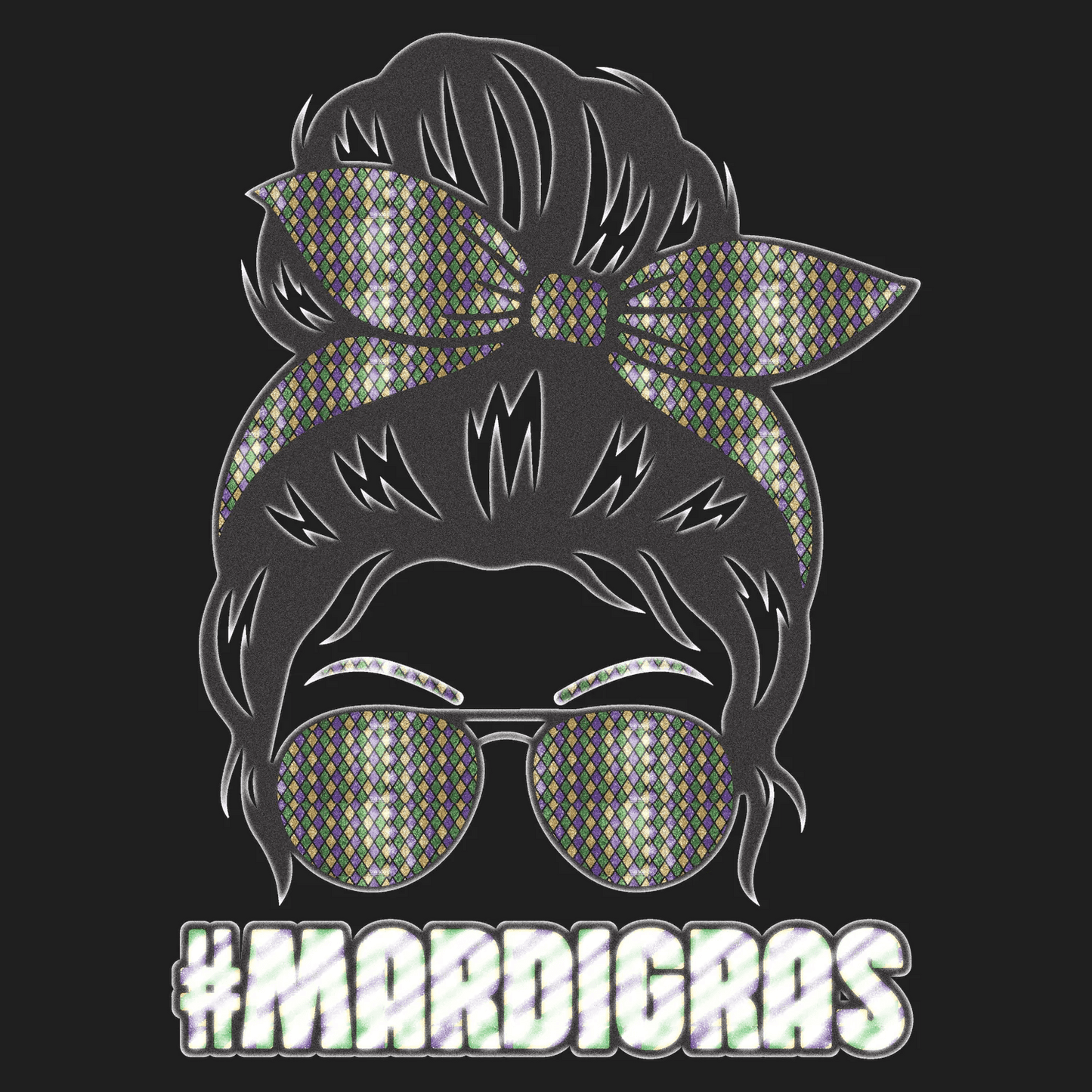 Mardi Gras Magic - DTF Ready to Press - Heat Press Transfer