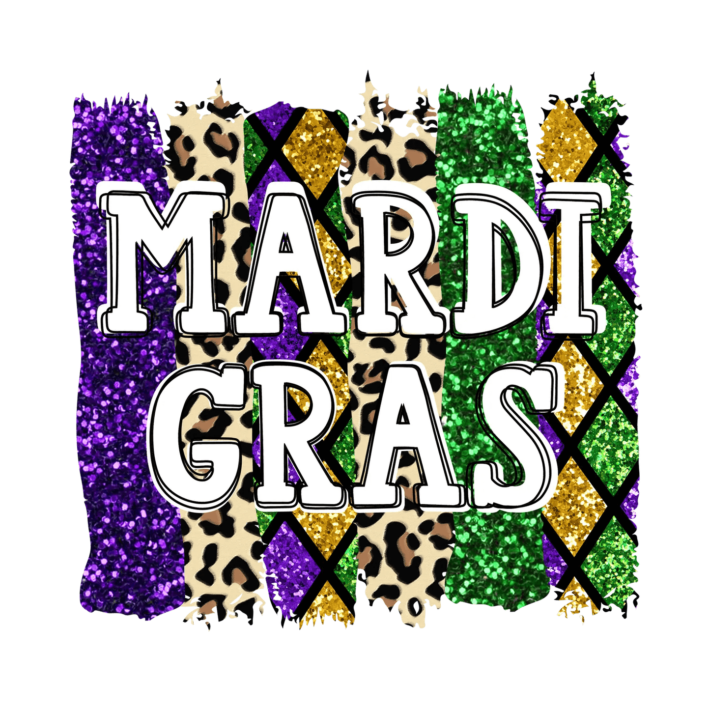 Mardi Gras Magic - DTF Ready to Press - Heat Press Transfer