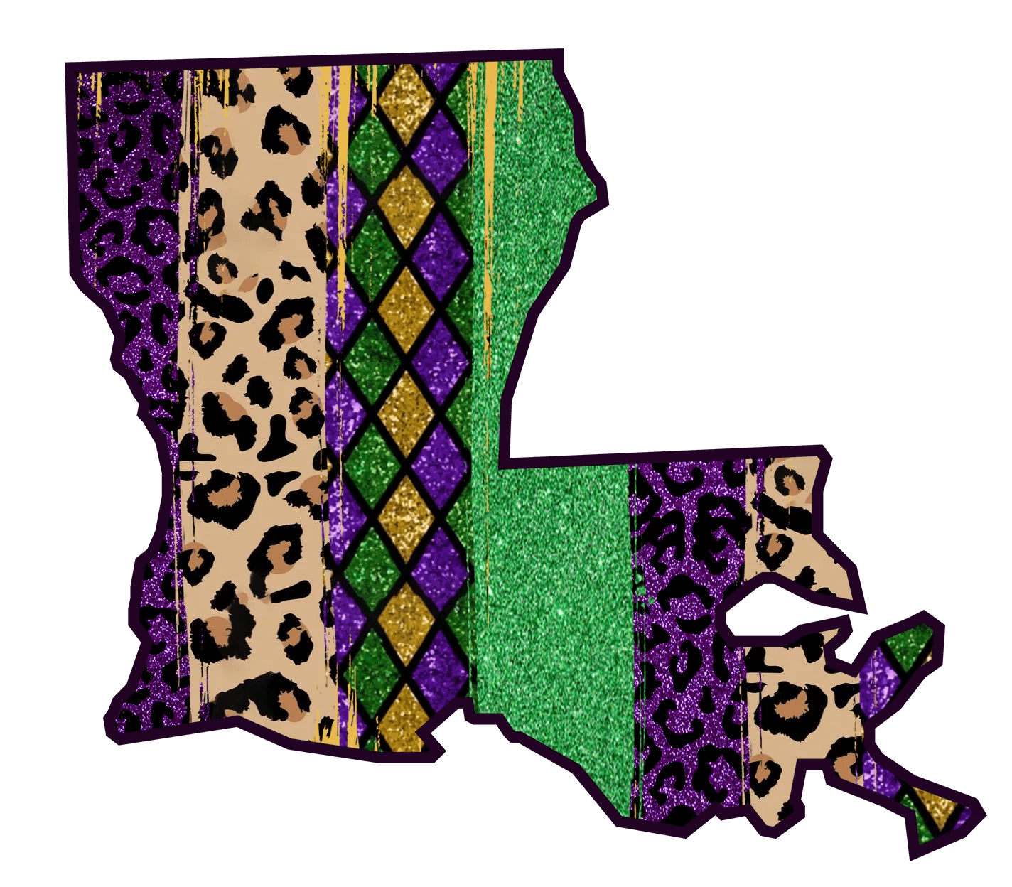 Mardi Gras Magic - DTF Ready to Press - Heat Press Transfer