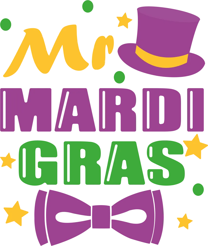 Mardi Gras Magic - DTF Ready to Press - Heat Press Transfer