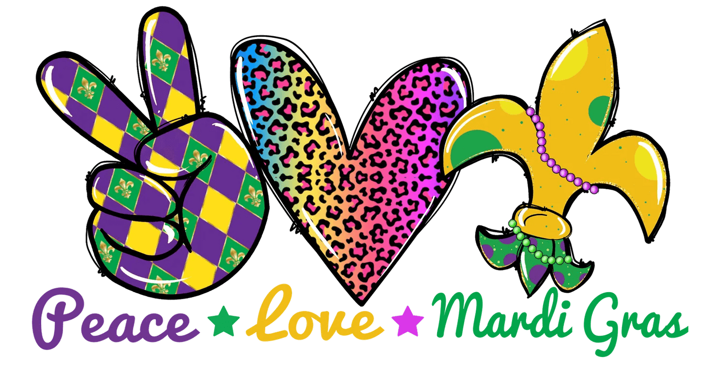 Mardi Gras Magic - DTF Ready to Press - Heat Press Transfer