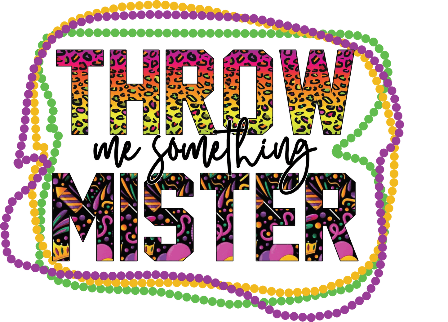 Mardi Gras Magic - DTF Ready to Press - Heat Press Transfer