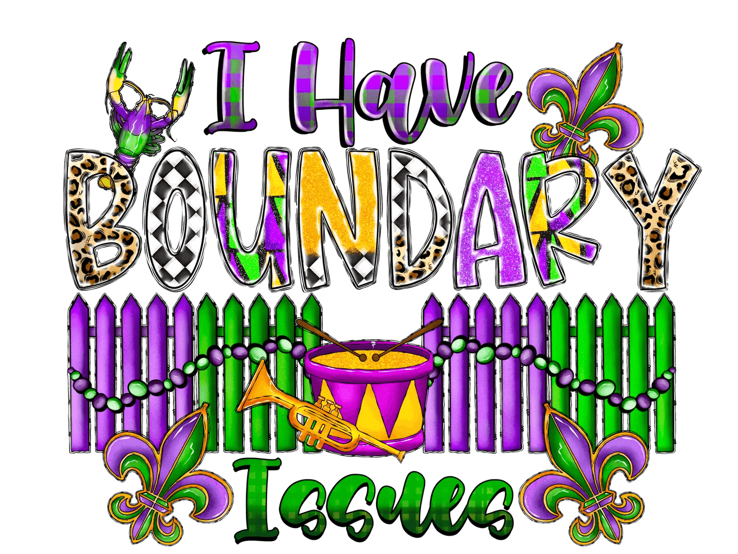 Mardi Gras Magic - DTF Ready to Press - Heat Press Transfer