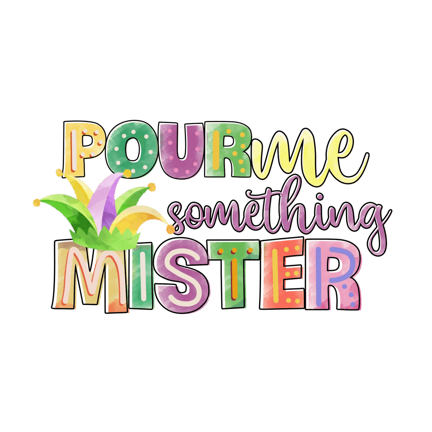 Mardi Gras Magic - DTF Ready to Press - Heat Press Transfer