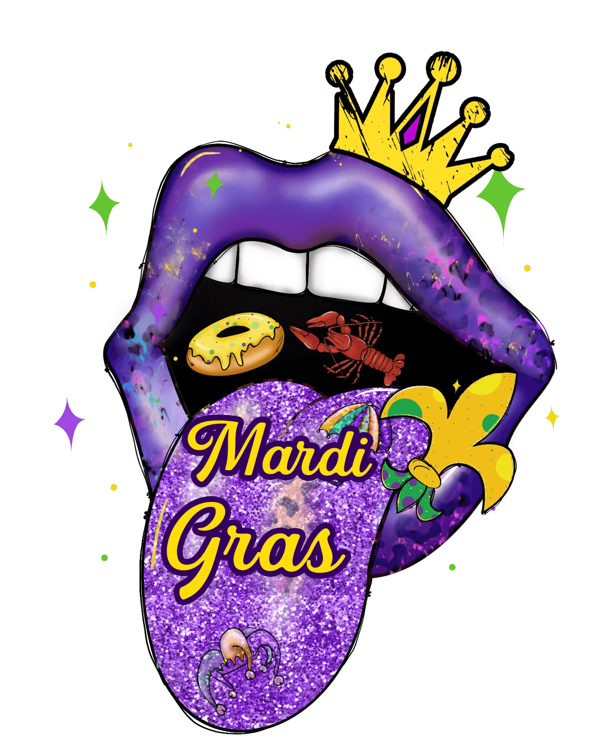 Mardi Gras Magic - DTF Ready to Press - Heat Press Transfer