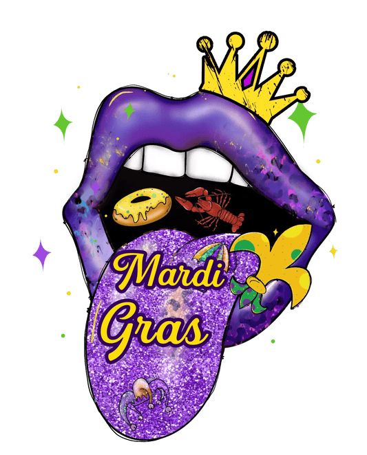 Mardi Gras Magic - DTF Ready to Press - Heat Press Transfer