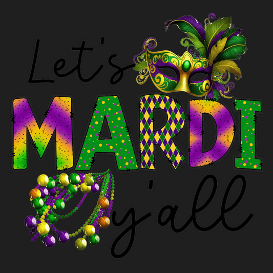 Mardi Gras Mask - DTF Ready to Press - Heat Press Transfer