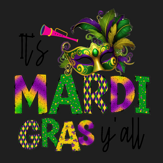 Mardi Gras Mask - DTF Ready to Press - Heat Press Transfer
