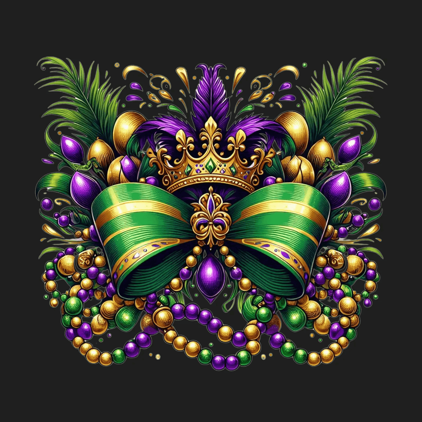Mardi Gras Mask - DTF Ready to Press - Heat Press Transfer