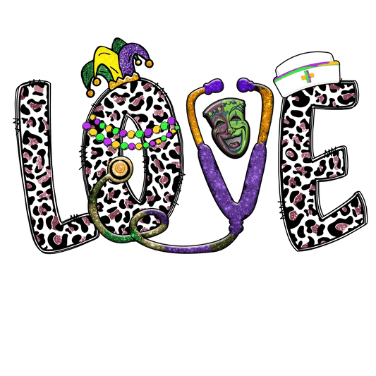 Mardi Gras Mask - DTF Ready to Press - Heat Press Transfer