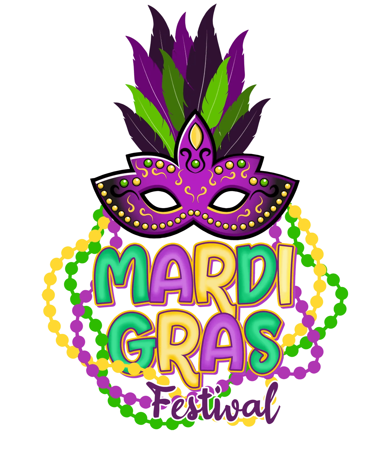 Mardi Gras Mask - DTF Ready to Press - Heat Press Transfer